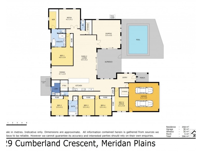 29 Cumberland Crescent, Meridan Plains QLD 4551 Floorplan
