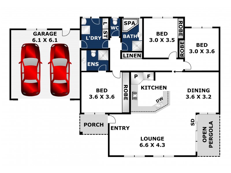 3/25 Puebla Street, Torquay VIC 3228 Floorplan