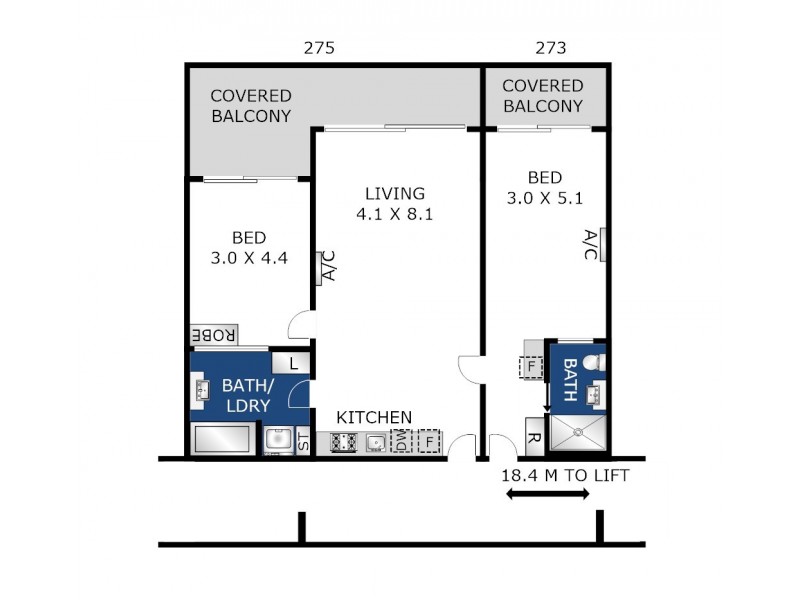 273 & 275/100 The Esplanade, Torquay VIC 3228 Floorplan