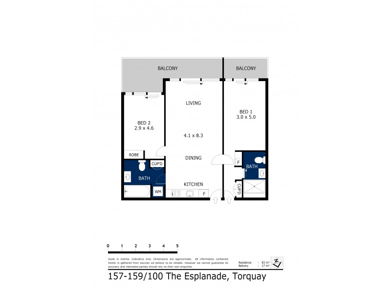 157-159/100 The Esplanade, Torquay VIC 3228 Floorplan