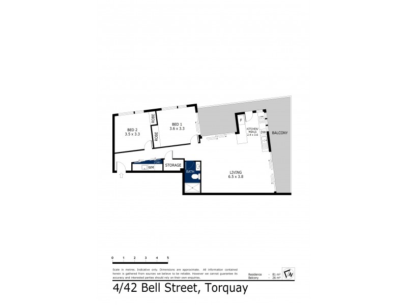 4/42 Bell Street, Torquay VIC 3228 Floorplan