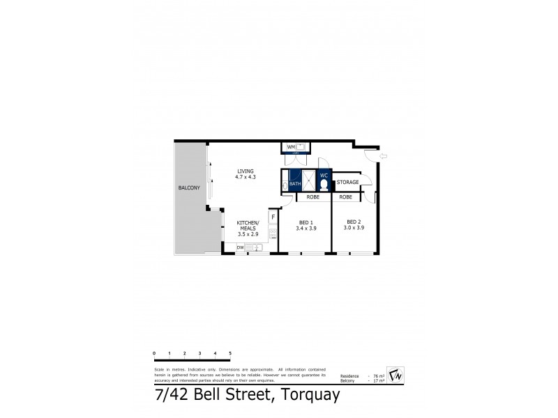 7/42 Bell Street, Torquay VIC 3228 Floorplan