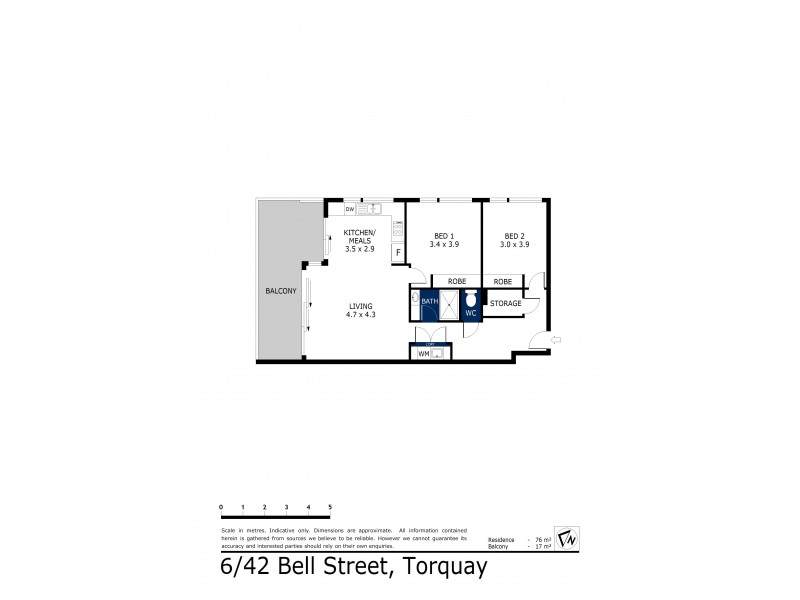 6/42 Bell Street, Torquay VIC 3228 Floorplan