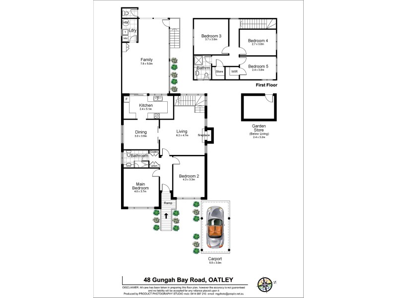 48 Gungah Bay Rd, Oatley NSW 2223 Floorplan