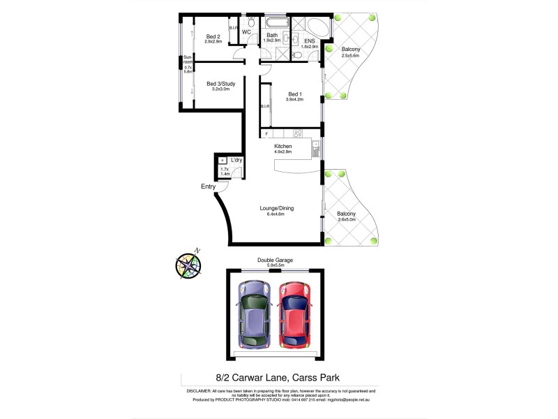 8/2 Carwar Lane, Carss Park NSW 2221 Floorplan