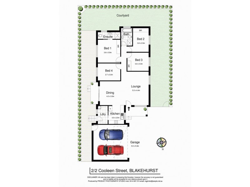 2 (Rear) Cooleen Street, Blakehurst NSW 2221 Floorplan
