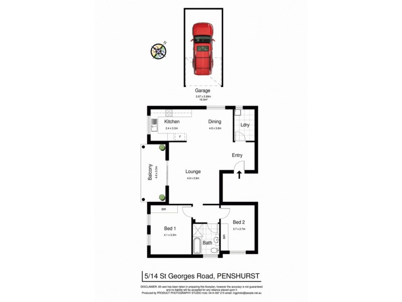 5/14 St Georges Road, Penshurst NSW 2222 Floorplan