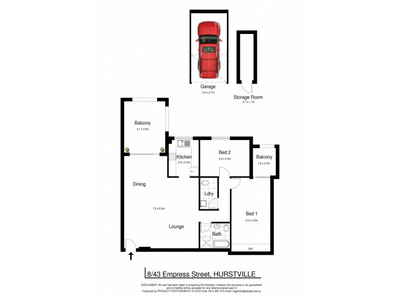 8/43-47 Empress Street, Hurstville NSW 2220 Floorplan