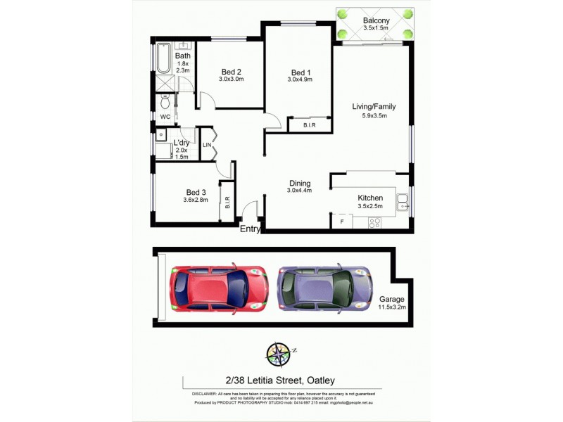 2/38 Letitia Street, Oatley NSW 2223 Floorplan