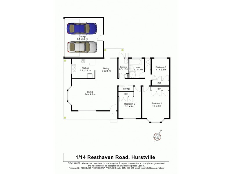1/14 Resthavan Road, South Hurstville NSW 2221 Floorplan