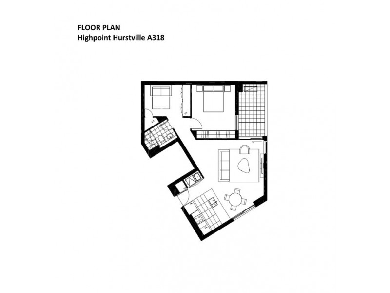 A318/1B Pearl Street, Hurstville NSW 2220 Floorplan