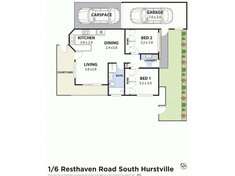 1/6 Resthaven Road, South Hurstville NSW 2221 Floorplan