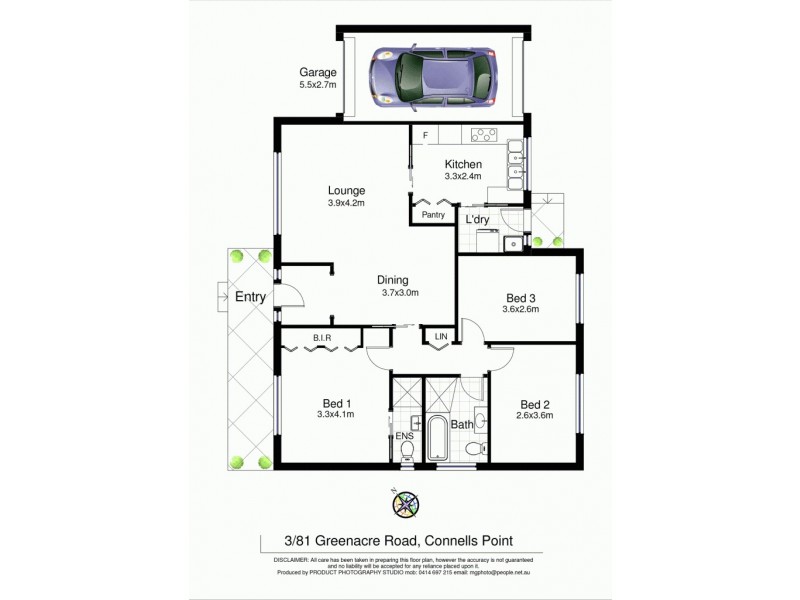 3/81 Greenacre Road, Connells Point NSW 2221 Floorplan