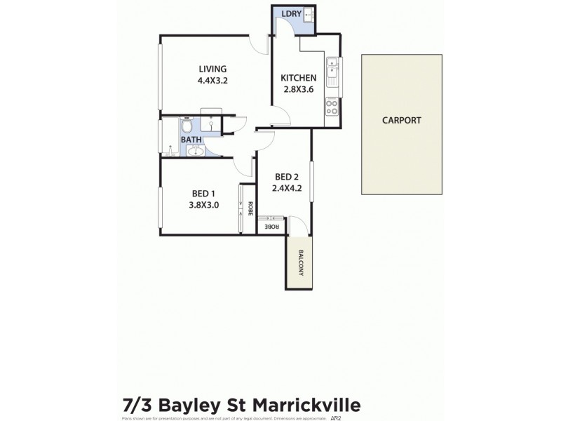 7/3 Bayley St, Dulwich Hill NSW 2203 Floorplan