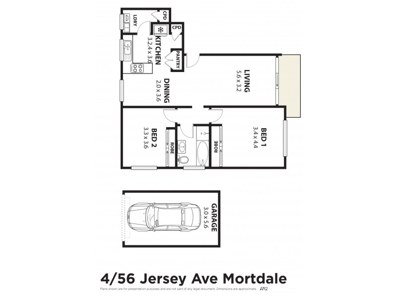 4/56 Jersey Ave, Mortdale NSW 2223 Floorplan