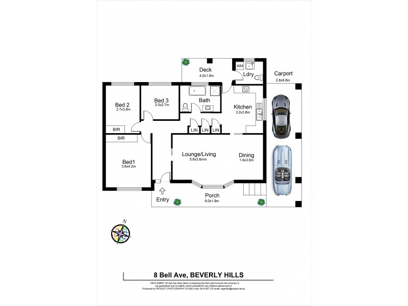 8 Bell Avenue, Beverly Hills NSW 2209 Floorplan