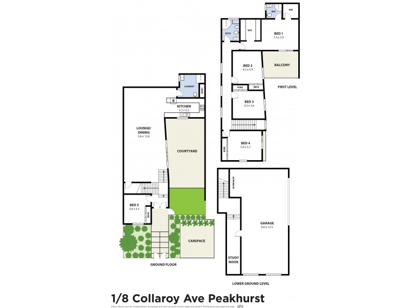 1/8 Collaroy Ave, Peakhurst NSW 2210 Floorplan