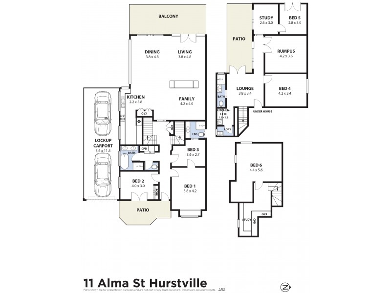 11 Alma St, Hurstville NSW 2220 Floorplan