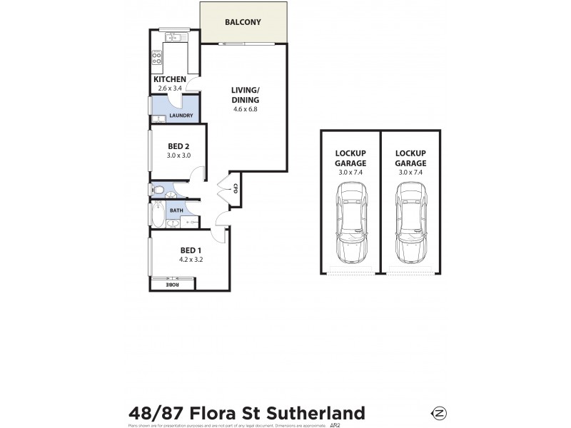 48/87-89 Flora Street, Sutherland NSW 2232 Floorplan