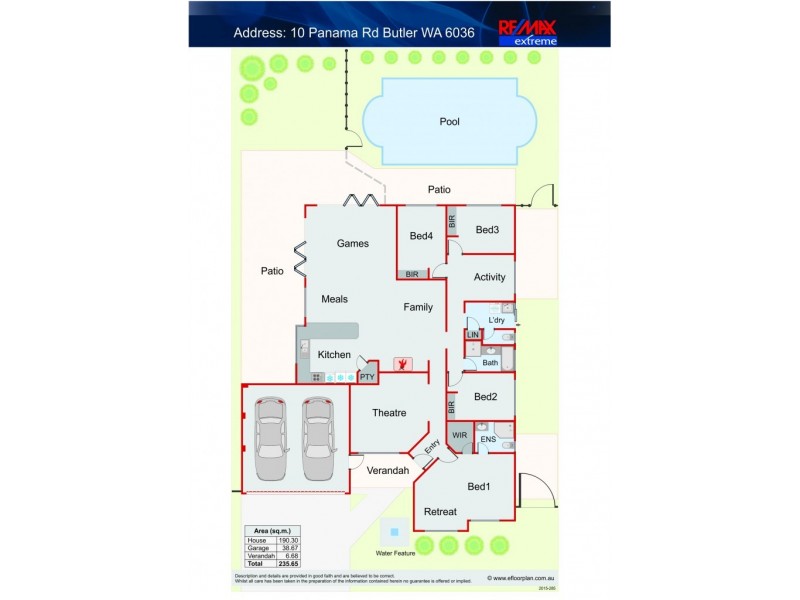 10 Panama Road, Butler WA 6036 Floorplan