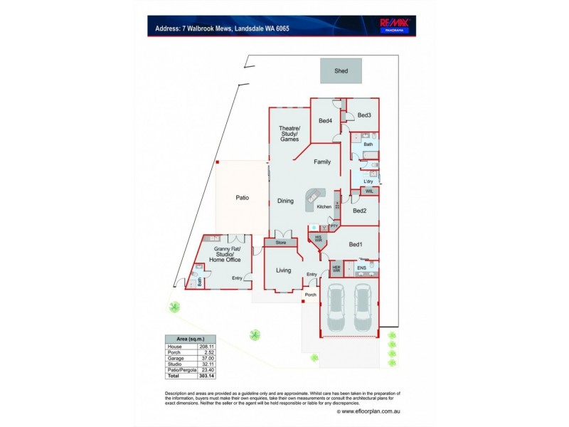 7 Walbrook Mews, Landsdale WA 6065 Floorplan