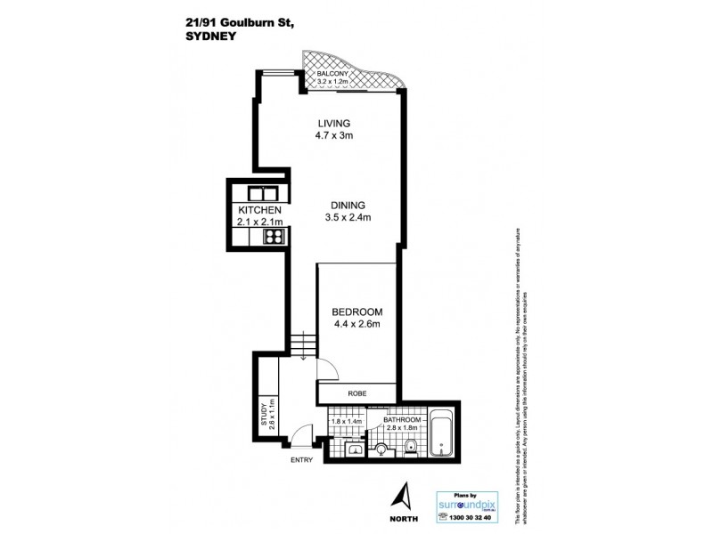 91 Goulburn Street, Sydney NSW 2000 Floorplan