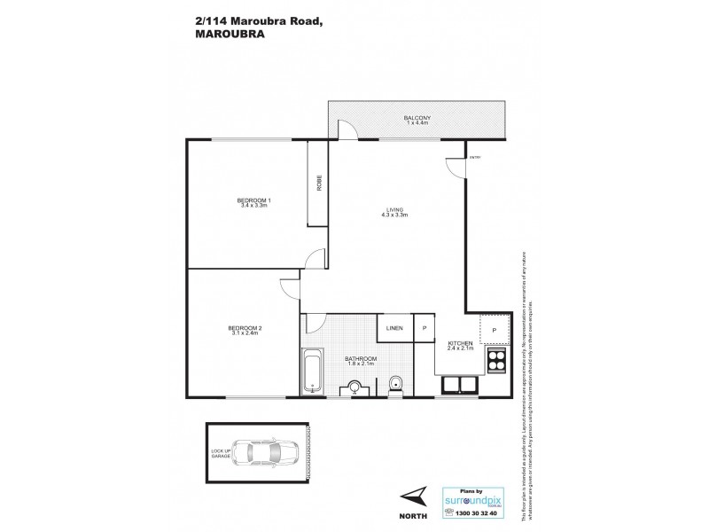 2/114 Maroubra Road, Maroubra NSW 2035 Floorplan