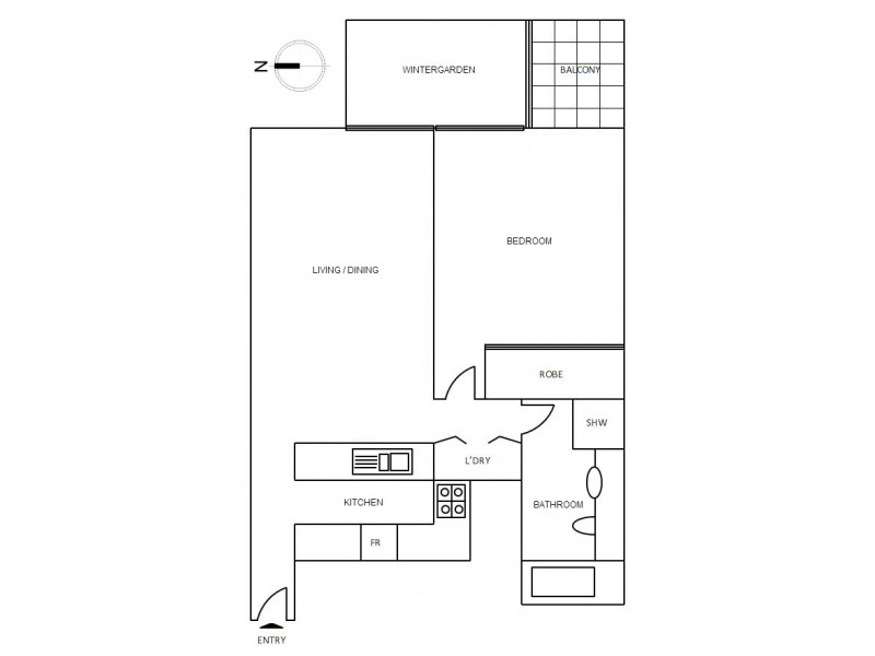 3314/91 Liverpool Street, Sydney NSW 2000 Floorplan