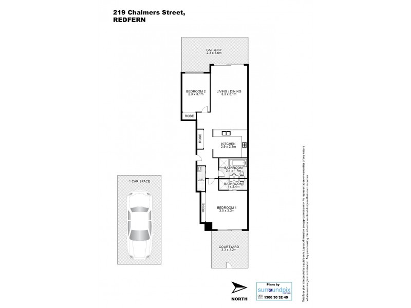 80/219 Chalmers Street, Redfern NSW 2016 Floorplan