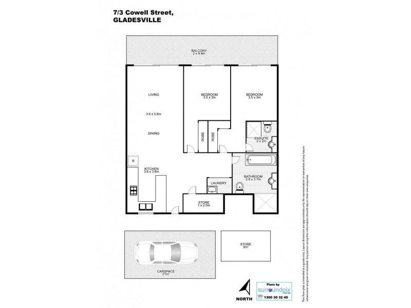 7/3 Cowell Street, Gladesville NSW 2111 Floorplan
