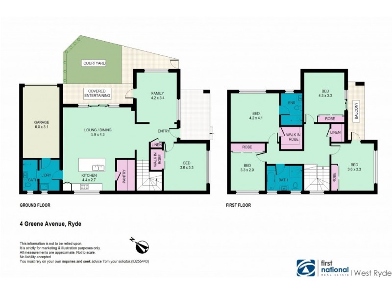 4 GREENE AVENUE, Ryde NSW 2112 Floorplan