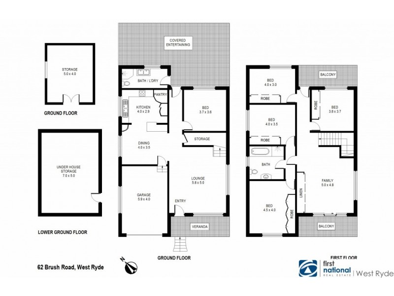 62 Brush Road,, West Ryde NSW 2114 Floorplan