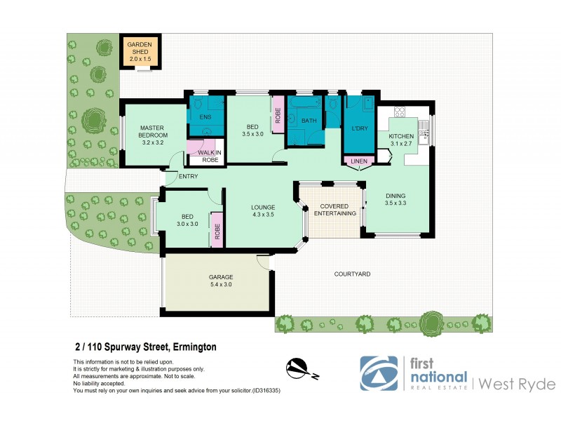 2/110 Spurway Street, Ermington NSW 2115 Floorplan