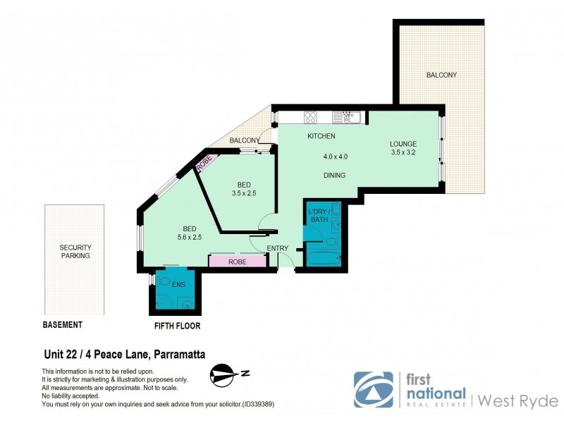 22/4 Peace Lane (Also known as 22/15-23 Marion Street), Parramatta NSW 2150 Floorplan