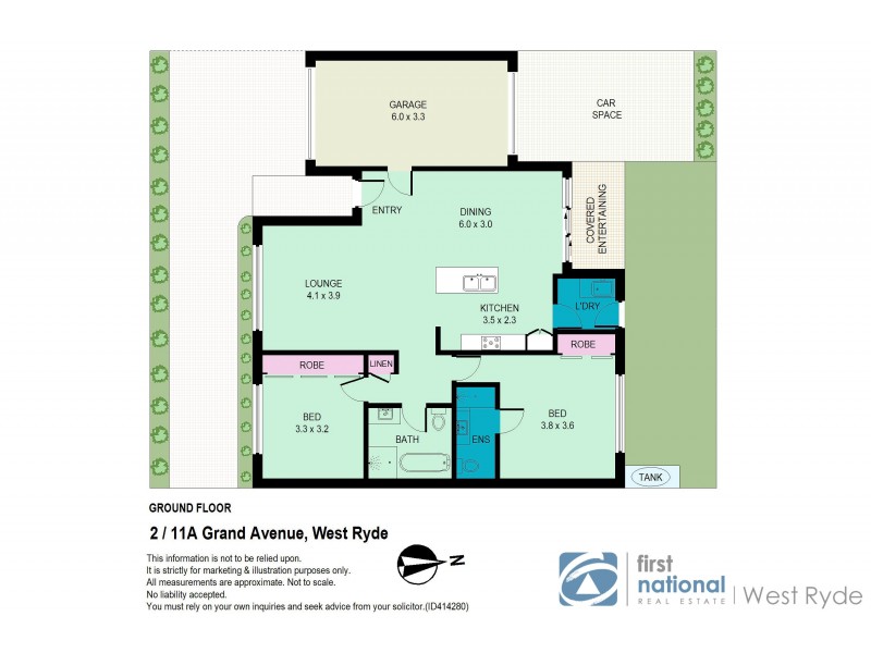 2/11A Grand Avenue, West Ryde NSW 2114 Floorplan