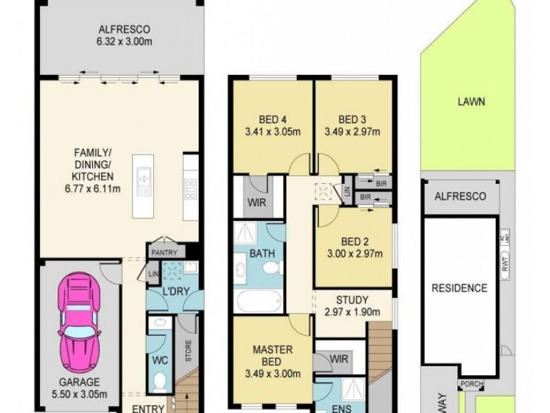15 & 15A Vignes Street, Ermington NSW 2115 Floorplan