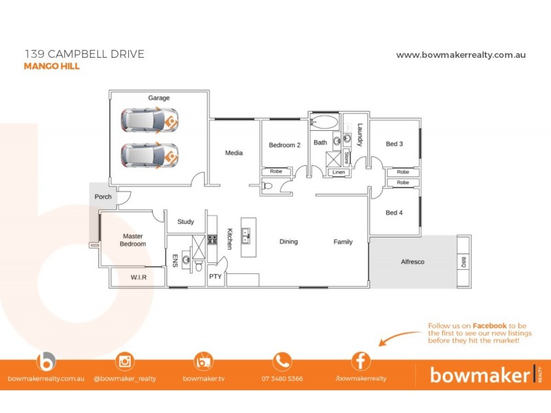 139 Campbell Drive, Mango Hill QLD 4509 Floorplan
