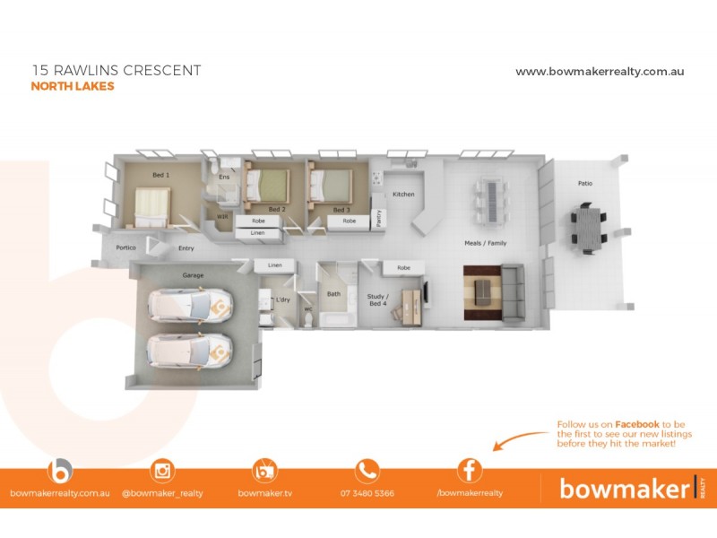 15 Rawlins Crescent, North Lakes QLD 4509 Floorplan