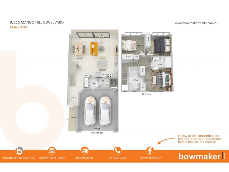 9/115 Mango Hill Boulevard, Mango Hill QLD 4509 Floorplan