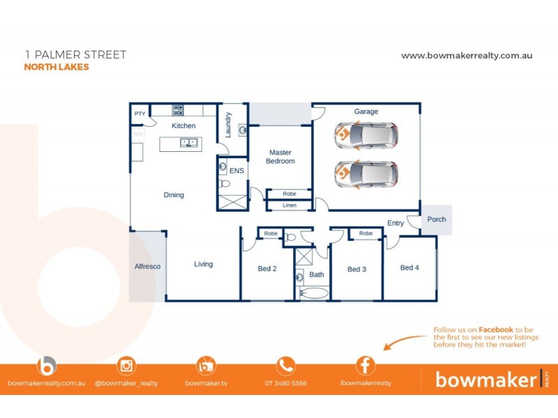 1 Palmer Street, North Lakes QLD 4509 Floorplan