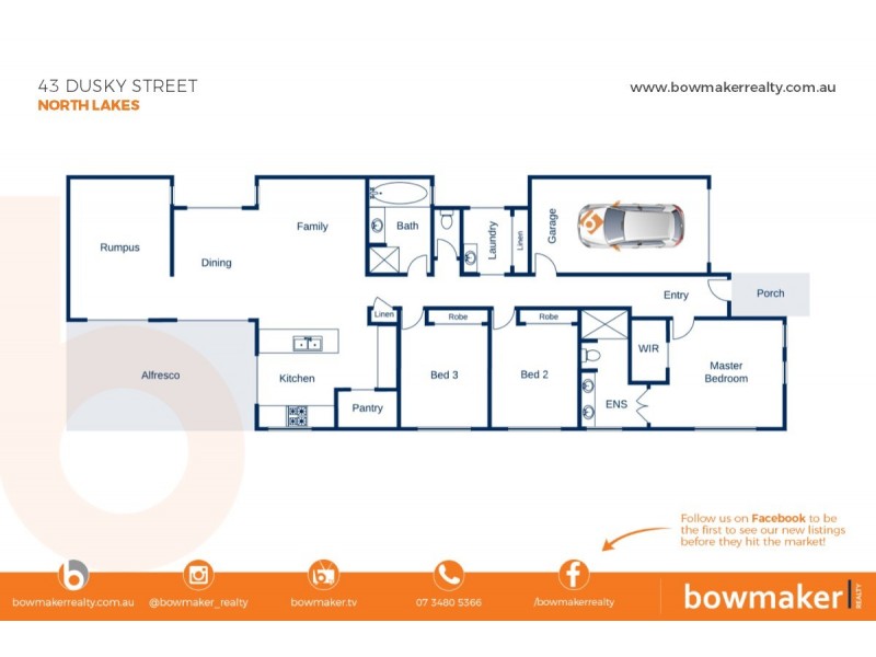 43 Dusky Street, North Lakes QLD 4509 Floorplan