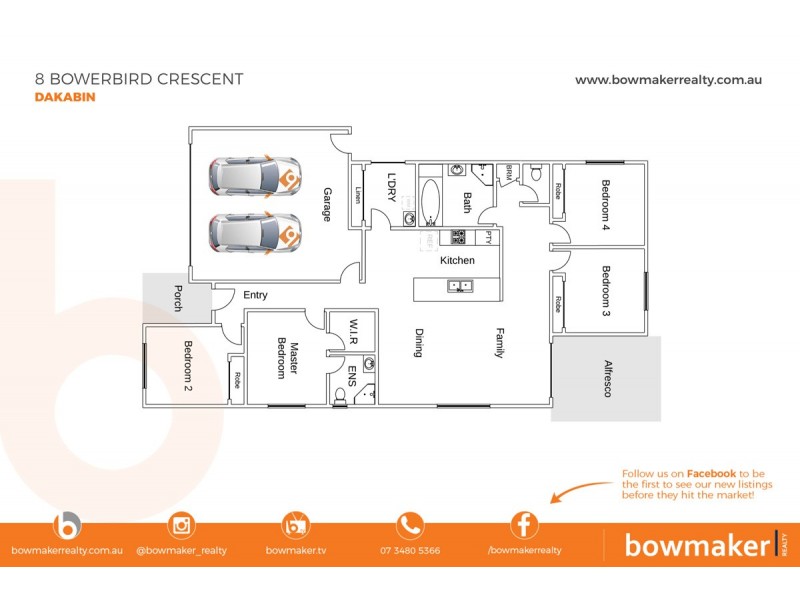 8 Bowerbird Crescent, Dakabin QLD 4503 Floorplan