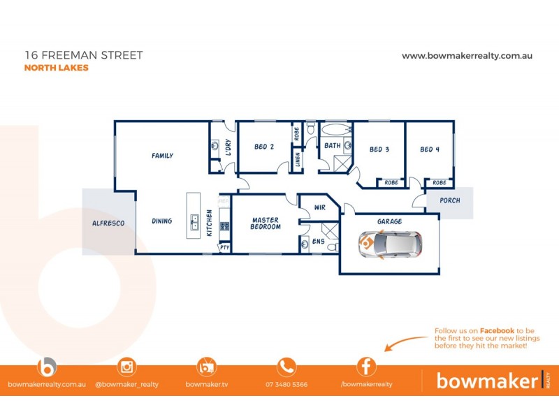 16 Freeman Street, North Lakes QLD 4509 Floorplan