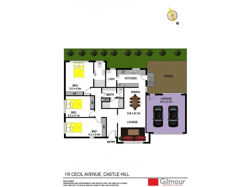 1/5 Cecil Avenue, Castle Hill NSW 2154 Floorplan