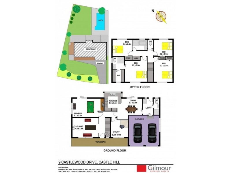 9 Castlewood Drive, Castle Hill NSW 2154 Floorplan