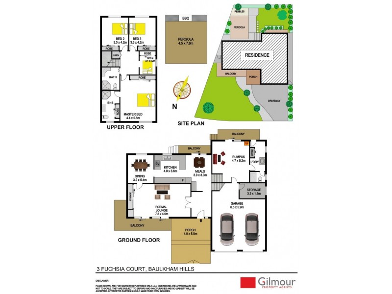 3 Fuchsia Court, Baulkham Hills NSW 2153 Floorplan