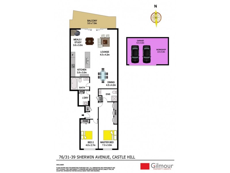 76/31-39 Sherwin Avenue, Castle Hill NSW 2154 Floorplan