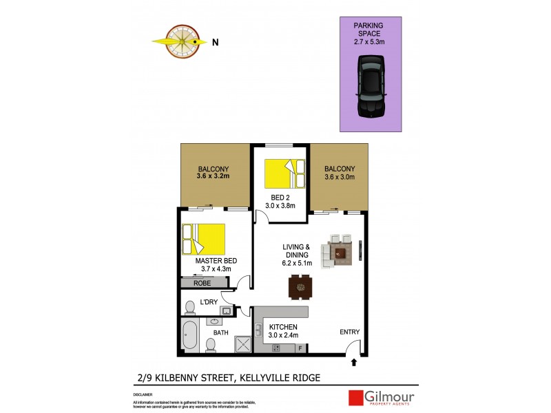 2/9 Kilbenny Street, Kellyville Ridge NSW 2155 Floorplan