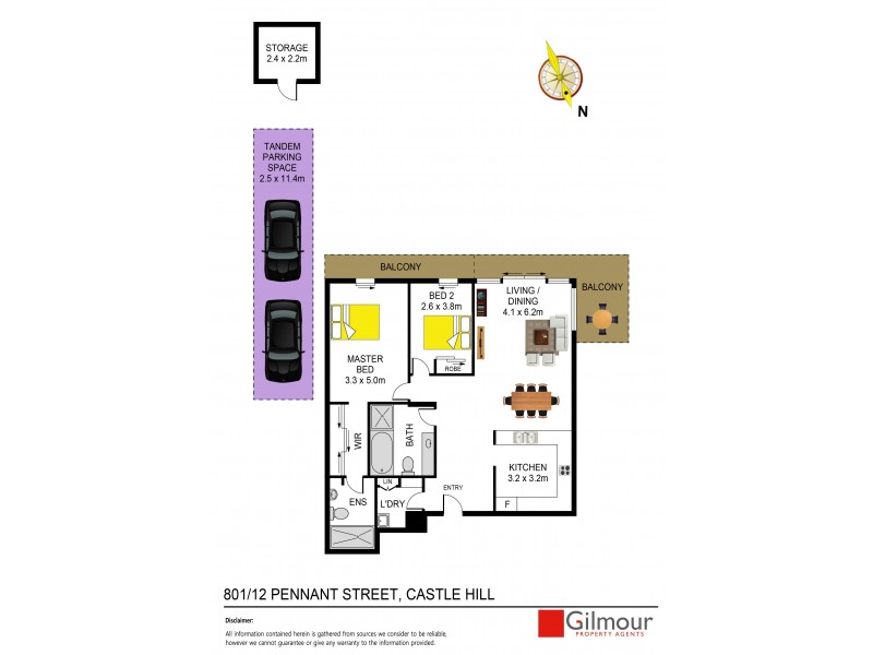 801/12 Pennant Street, Castle Hill NSW 2154 Floorplan