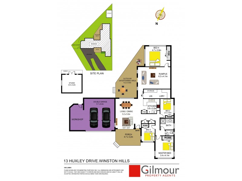 13 Huxley Drive, Winston Hills NSW 2153 Floorplan
